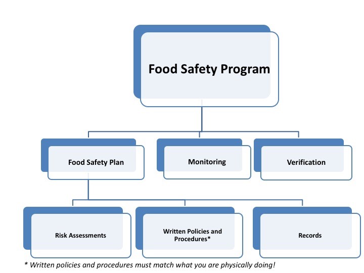 What does a food safety program consist of?