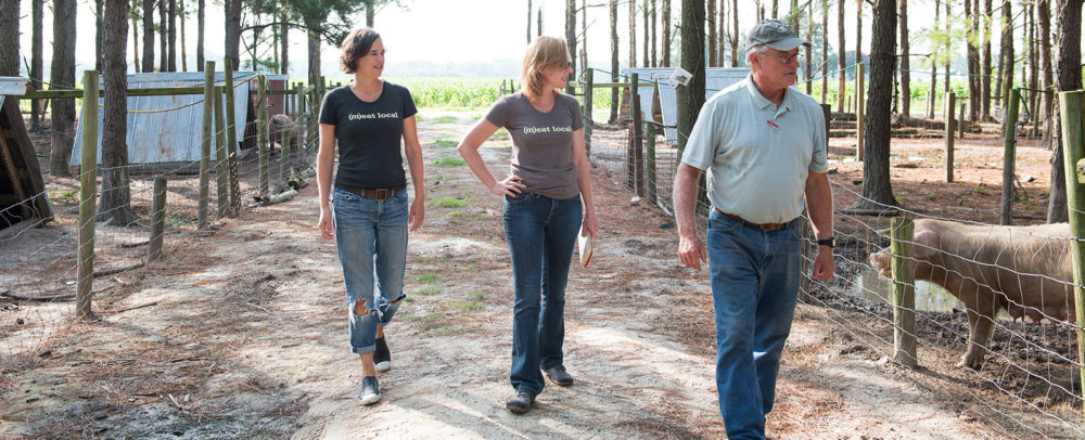Firsthand Foods co-founders and co-CEOS, Jennifer and Tina visiting a farm
