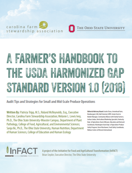 A Farmer's Handbook to the USDA Harmonized GAP Standard Version 1.0 (2018) cover