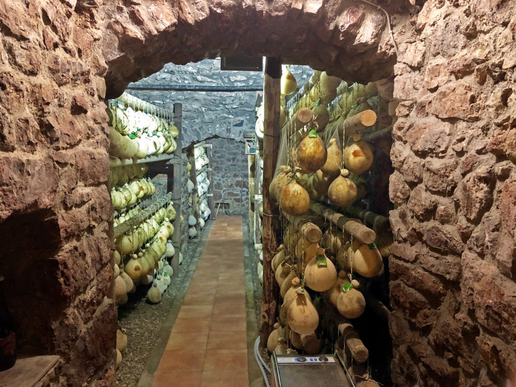 The cheese cave at Az Agr Pessolani