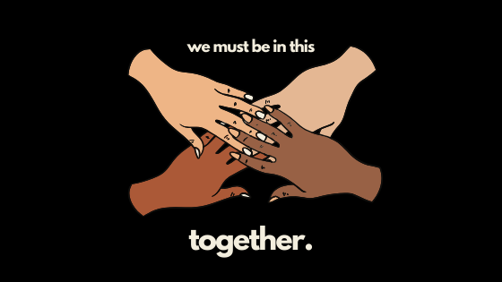 We must be in this together banner