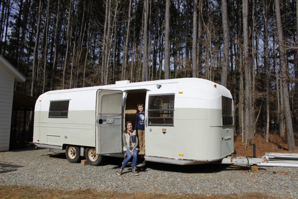 Marianna's remodeled camper has a new paint job