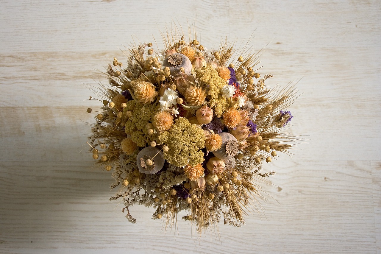 Close-up of a dried bouquet